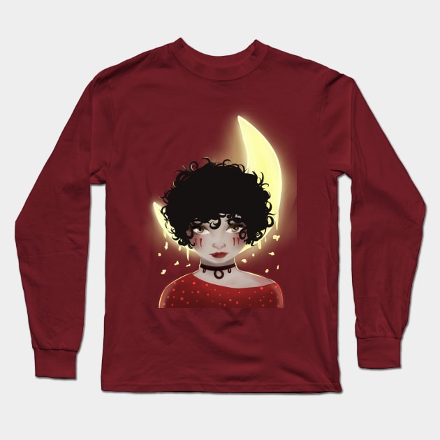 me and the moon Long Sleeve T-Shirt by dindafirstiana